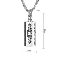 Vintage Stainless Steel Essential Oil Bottle Pendants Urn Wishing Bottle Necklace Religious Amulet Couple Party Jewelry