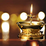 Ghee Lamp Holder Golden Cup Tibetan Oil Lamp Holder Flower Shape Tea Light Candle Holder Stand for Party Wedding Decoration