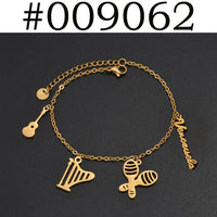 Anniyo 18cm + 4cm Venezuela Map Bracelets for Women Girls Charm Hand Chain Jewelry Stainless Steel #009062