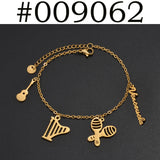 Anniyo 18cm + 4cm Venezuela Map Bracelets for Women Girls Charm Hand Chain Jewelry Stainless Steel #009062