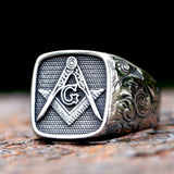 2023 New Arrival Square Shape 316L Stainless Steel Men's Ring Punk Rock Hip Hop Biker Jewelry Gift free shipping