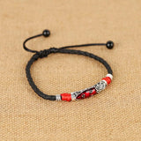 Simple Adjustable Handmade Leaf Anklets Woven Adjustable Rope Lucky Foot Bracelet For Women Men Jewelry