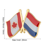 Flag Laple Pin Badge Brooch Canada friendship Ethiopia Ireland Brazil Pakistan Belgium Poland Germany Russia Philippines Finland