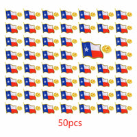 USA Texas State Flag Lapel Pin Metal Waving Badge Brooch Lapel Pin Clothing Hats Suit Travel Bags Accessories
