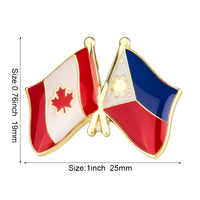 Flag Laple Pin Badge Brooch Canada friendship Ethiopia Ireland Brazil Pakistan Belgium Poland Germany Russia Philippines Finland