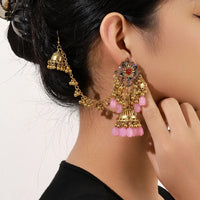Fashionable Bohemian Tassel Earrings Bird Cage Bell Pendant Ethnic Style Dangle Earrings Elegant Personality Jewelry Accessories