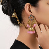Fashionable Bohemian Tassel Earrings Bird Cage Bell Pendant Ethnic Style Dangle Earrings Elegant Personality Jewelry Accessories