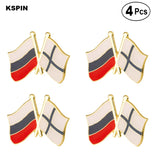 4pcs Pakistan & Ukrain Cross Badge Lapel Pin Badge  Brooch Icons