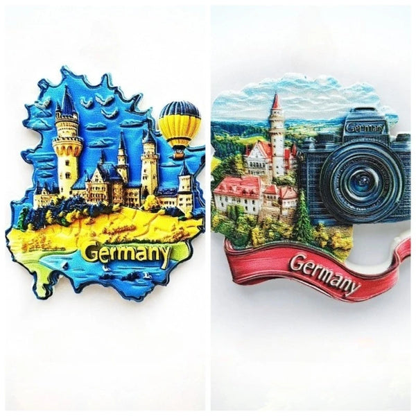 German Neuschwanstein Castle Fridge Magnet 3D Bavaria Travel Souvenir Fairytale Home Decor Unique Europe Gift with Strong Magnet