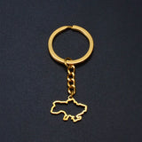 Anniyo Ukrainian Keychain Ukraine Key Ring Ukrainian Jewelry Key Chains for Women Men #000150