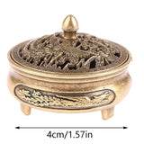 Durable Antique Style Incense Burner Air Purification Metal Aroma Furnace Gifts Wishing Aladdin Lamp Home Decor