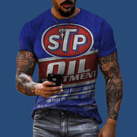 Castrol Men's T-Shirt 3D Graphics Texaco Car Oil Pullover Fashion Summer Casual Top Sweatshirt Men's Clothing Harajuku T-Shirt