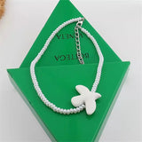 Baroque imitation pearl clavicle chain summer women vacation fashion handmade natural conch necklace adult jewelry accessories