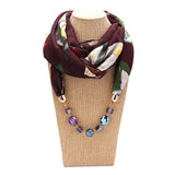 Ahmed Autumn and Winter Fashion Rhinestone Leopard Head Pendant Leopard Scarf Necklace For Women New Neckerchief Scarves Jewelry