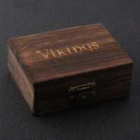 Black Stainless Steel Nordic Viking Norse Dragon Bracelet Men Wristband Cuff Bracelets with Viking Wooden Box
