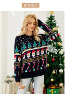 Autumn And Winter Christmas Tree Sweater Pullover Small Snowman Sweater New Fashion Elegant Casual Loose Top Sweater 2025