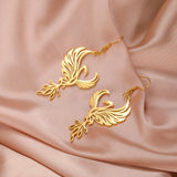 EUEAVAN 5pcs Phoenix Stainless Steel Pendant Fire Bird Hummingbird Charms Lucky Necklace Earrings Jewelry Making Supplies DIY
