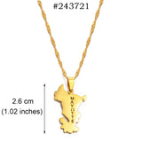 Anniyo 2.5cm Mayotte Pendant Necklaces for Women Girls Mamoudzou Mahore Jewelry @243821