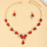 Ladies' Design Butterfly Necklace Earrings Jewelry Set Suitable for Wedding, Party, Festival Gifts