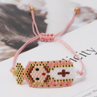 ZHONGVI Cute Religious Saint Design Bracelets for Womne Lady Colorful Miyuki Bead Europe and America Vacation Friendship Jewelry