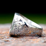 2023 New Arrival Square Shape 316L Stainless Steel Men's Ring Punk Rock Hip Hop Biker Jewelry Gift free shipping