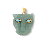 Fatima Hamsa Hand Evil Eye Pendant Lapis Lazuli Amethysts Rose Quart Natural Stone Charm For Making Necklace Bracelet Accessorie