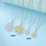 Skyrim Stainless Steel Angel Seal Archangel Metatron Cube Necklace Women Men Sacred Geometry Amulet Religious Spiritual Jewelry