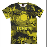 Kazakhstan Flag Graphic T Shirts Men Military 3D Printed T-shirt Classic O-Neck Oversized Women T Shirt Streetwear Mens Clothing