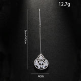 Stonefans Indian Geometric Zircon Forehead Chain Wedding Hair Jewelry Boho Accessories Hollow Crystal Headpiece Tiara for Women