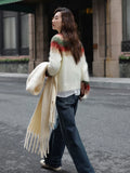Christmas Red Sweater 2025 Autumn and Winter New Lazy Wind Thick Retro Design Knitted Pullover Winter Clothes Women
