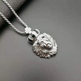 316L Stainless Steel Lion Animal Men crown corss Necklaces Chain Pendants Punk Rock Hip Hop Personality boy Jewelry