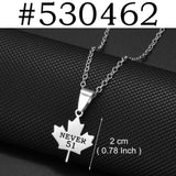 Canada Flag and Map Necklaces For Women Stainless Steel Canadian Maple Leaf Jewelry #530362
