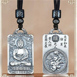 Eight Patronus Buddha Tathagata Avalokitesvara Amitabha Necklace Male Jewelry Zodiac Pendant Necklace For Women Men Amulet
