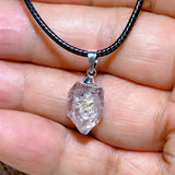 Natural Crystal Herkimer Diamond Pendant Hang Stone Gemstones Mineral Energy Reiki Home Decorations Gift Ore Crystals