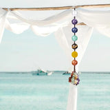 7 Chakras Crystal Hanging Ornament Mysterious Charming Car Hanging Pendant Handmade Natural Stone Ornaments