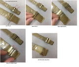 Colored Change Sultanite Crystal Bangle Rings Sets for Women Stainless Steel Watch Belt Chain Bracelet Zultanite Quartz Jewelry