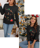 Christmas Knitted Pullover Sweater For Women 2025 Autumn And Winter New Fashion Casual Loose Sweater Womens Clothing