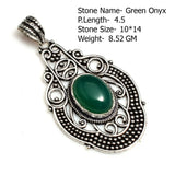 Genuine Labradorite Agate Lapis  Jasper Pendant