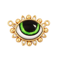 Newest Classic Amulet Turkish Blue Evil Eye Charm Pendant,18K Gold Cubic Zirconia CZ Paved,Jewelry Necklace Bracelet Supply L30