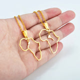 Anniyo Morocco and Eritrea Map Pendant Necklaces Stainless Steel Jewelry #313421
