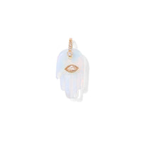 Fatima Hamsa Hand Evil Eye Pendant Lapis Lazuli Amethysts Rose Quart Natural Stone Charm For Making Necklace Bracelet Accessorie