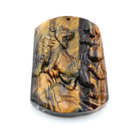 Natural Stone Tiger Eye Carving Pendant Charms For Jewelry Making Accessories DIY Cross Necklace Jewelry Pendants Findings Gift