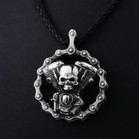 Retro Devil Mask Pendant Japanese Samurai Style Punk Pendant Necklace Men's Gothic Halloween Jewelry Gift