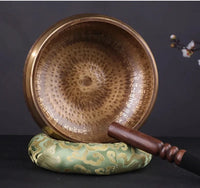 Nepal Large Bowl Singing 20cm Copper Handmade Buddha Bowls Tibetan Yoga Bowl Meditation Tools Buddha Sound Bowls Awareness Set