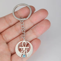 Dawapara Ankh Cross Eye of Horus Necklace Key of Life Scarab Pendant Ancient Egyptian Protection Amulet Stainless Steel Jewelry