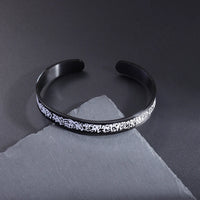 Exquisite Quran Verses Ayatul Kursi Bracelet Islamic Muslim Stainless Steel Jewelry Men\\\\'s Arabic Calligraphy Bangles Ramadan
