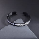Exquisite Quran Verses Ayatul Kursi Bracelet Islamic Muslim Stainless Steel Jewelry Men\\\\'s Arabic Calligraphy Bangles Ramadan