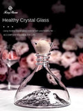 Lead-Free Crystal Wine Decanter  Iceberg Design Aerator Optional Wooden Stopper Home Bar Accessory Barware and homemade items