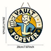 Vintage Nuka Kola wooden sign 7.8x 7.8 inches-iconic vault boy design, bar, cafe and beach house