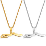Anniyo  Gambia Map Pendant Necklaces African Jewelry Gambian Items  @000221